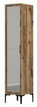 Riidekapp Kalune Design Kumsal R, 47.5 x 40 x 201.4 cm, peegliga, pähkel