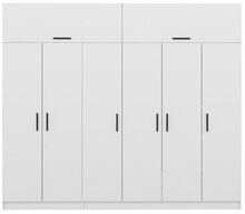 Riidekapp Kalune Design Kale 3931, 52 x 270 x 255 cm, valge
