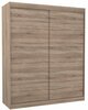 Riidekapp Adrk Furniture Lincoln 180, 58 x 180 x 215 cm, liugustega, beež/pruun (trühvel)