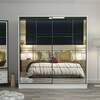 Riidekapp Kalune Design Kale 7153, 60 x 220 x 210 cm, peegliga, valge