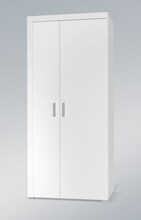Riidekapp Cama Meble Samba, valge, 1 BI/BI, 2 ust, läikiv