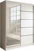 Riidekapp Adrk Furniture Cardi 150, liugustega, 150 x 58 x 200 cm, valge