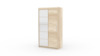 Riidekapp Adrk Furniture Esti 120, liugustega, 120 x 59 x 215 cm, pruun/sonoma/valge-pruunikas
