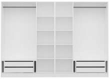 Riidekapp Kalune Design Kale 4930, 52 x 270 x 190 cm, valge