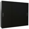 Riidekapp Adrk Furniture Antos 250, liugustega, 58 x 250 x 215 cm, must