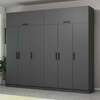 Riidekapp Kalune Design Kale 5267, 52 x 270 x 225 cm, antratsiit