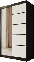 Riidekapp Adrk Furniture Castello 120, 120 x 58 x 200 cm, liugustega, must