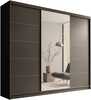 Lükandustega riidekapp Adrk Furniture Etna 250, 250 x 215 x 58 cm, must