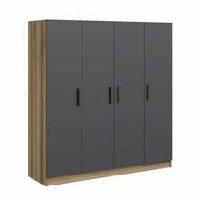 Riidekapp Kalune Design Kale 7638, 52 x 180 x 210 cm, antratsiit