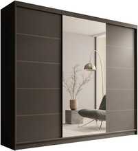 Lükandustega riidekapp Adrk Furniture Etna 250, 250 x 215 x 58 cm, must