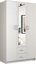 Riidekapp Top E Shop Romana, 120 x 52 x 205 cm, valge, peegliga