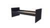Riidekapp Halmar Bullet S-1, must/kuldne