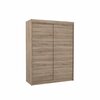 Liugustega riidekapp Adrk Furniture Denver 150, 150 x 58 x 200 cm, pruun/pruunikas