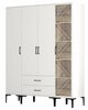 Riidekapp Kalune Design Kumsal STP, 47.5 x 160 x 201.4 cm, valge