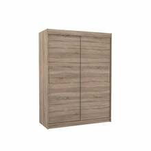 Liugustega riidekapp Adrk Furniture Denver 150, 150 x 58 x 200 cm, pruun/pruunikas