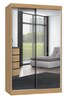 Riidekapp Top E Shop Iga 120, 120 x 200 x 61 cm, tamm, peegliga