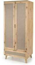 Riidekapp Halmar Borneo S-1, 80 x 57 x 200 cm, tamm/must