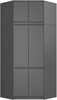 Nurgakapp Akord S100, 100 x 50 x 235 cm, grafiit/hall, 6 ust, 9 riiulit