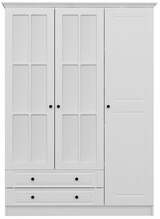 Riidekapp Kalune Design Kale 3 Mebran Kapak 210, 135 x 52 x 210 cm, peegliga, valge