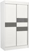 Riidekapp Adrk Furniture Batia 120, liugustega, 120 x 61 x 215 cm, valge/hall