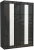 Riidekapp Adrk Furniture Karen, liugustega, 150 x 61 x 215 cm, must