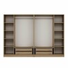 Riidekapp Kalune Design Kale 7541, 52 x 270 x 190 cm, pruun