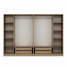 Riidekapp Kalune Design Kale 7541, 52 x 270 x 190 cm, pruun
