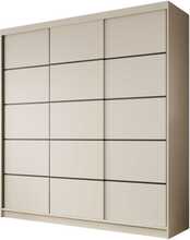Riidekapp liugustega Adrk Furniture Greta 200, 200 x 58 x 215 cm, kašmiir/liivakarva