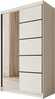 Riidekapp Adrk Furniture Castello 120, 120 x 58 x 200 cm, peegliga, valge