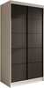 Riidekapp Adrk Furniture Verto 100, 100 x 58 x 200 cm, liugustega, must/pruun/valge