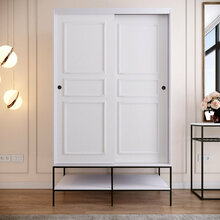 Riidekapp Kalune Design Martin 120, 120 x 57 x 200 cm, valge/must