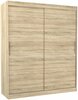 Riidekapp Adrk Furniture Lincoln 180, liugustega, 180 x 58 x 200 cm, sonoma tamm