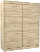 Riidekapp Adrk Furniture Lincoln 180, liugustega, 180 x 58 x 200 cm, sonoma tamm