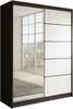 Riidekapp Adrk Furniture Cardi 150, liugustega, must, 150 x 58 x 200 cm