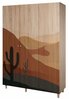 Riidekapp Kalune Design Lena 905, 52 x 135 x 192 cm, pruun