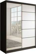 Riidekapp Adrk Furniture Cardi 150, liugustega, must, 150 x 58 x 200 cm