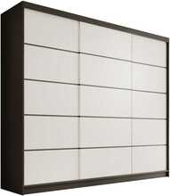 Liugustega riidekapp Adrk Furniture Andy 250, 250 x 215 x 58 cm, must/valge