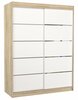 Riidekapp Adrk Furniture Luft 150, 58 x 150 x 200 cm, tamme värv/valge