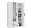 Riidekapp Topeshop Romana 120L M-MP-SZ-RON-120-BIA, 52 x 120 x 205 cm, valge, ilma peeglita