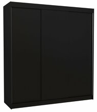 Riidekapp Adrk Furniture Megan 200, liugustega, 58 x 200 x 215 cm, must