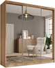 Riidekapp Adrk Furniture Tola, liugustega, 200 x 61 x 215 cm, sonoma tamm