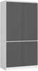 Riidekapp Akord S90 4D CLP, 50.4 x 90.4 x 180 cm, valge/hall