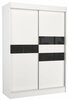 Riidekapp Adrk Furniture Batia 150, 150 x 61 x 215 cm, valge/must