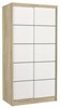 Riidekapp Adrk Furniture Riva 100, 100 x 58 x 200 cm, valge/sonoma