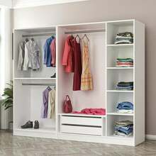 Riidekapp Kalune Design Kale 506MNR2429, 52 x 225 x 210 cm, valge
