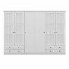 Riidekapp Kalune Design Kale Mebran 4020, 52 x 225 x 190 cm, peegliga, valge
