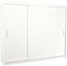 Liugustega riidekapp Adrk Furniture Antos 250, 58 x 250 x 215 cm, valge