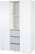Riidekapp Littlesky Dalia, 120 x 50 x 183 cm, valge/hall