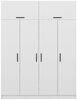 Riidekapp Kalune Design Kale 3929, 52 x 180 x 255 cm, valge