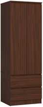 Riidekapp Akord Star S60, 51 x 60 x 180 cm, pähkel